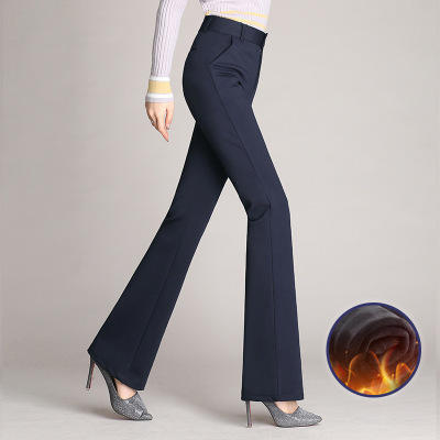 MZ-10241222新款加绒加厚高腰修身大码休闲微喇裤【双十一特价】 商品图4