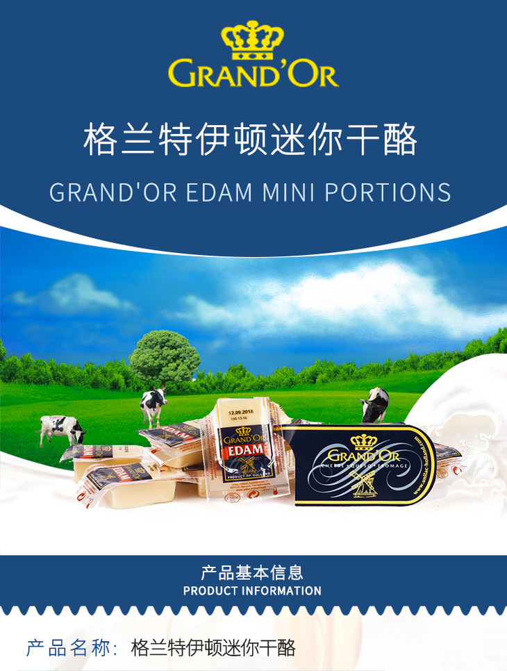 格兰特伊顿迷你干酪儿童宝宝即食奶酪520g荷兰