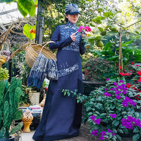 青衣谣印花拼接连衣裙 | 杨丽萍老师同款 | 现货加急发