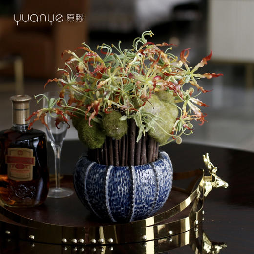 原野简约自然风创意手工仿真花假花套装客厅卧室电视柜装饰花艺摆件