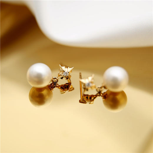 Pearl moments18K金 闪耀的星珍珠项链耳环套装undefined 商品图6