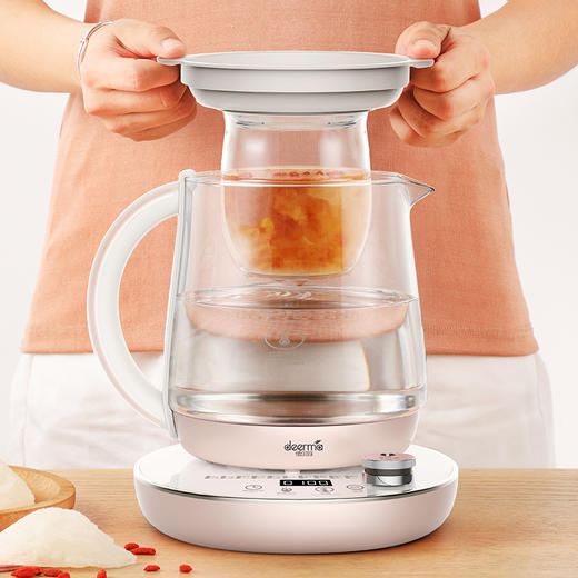 德尔玛deerma养生壶全自动加厚玻璃多功能电热烧水壶ys208