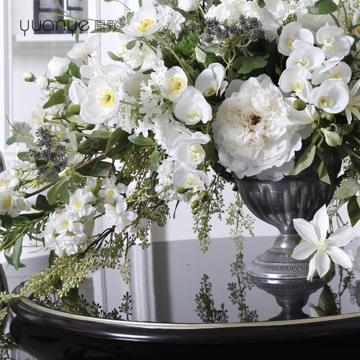 原野 自然风格仿真花假花套装 客厅酒店装饰花陶瓷花瓶摆件 自然风陶瓷花艺 商品图1