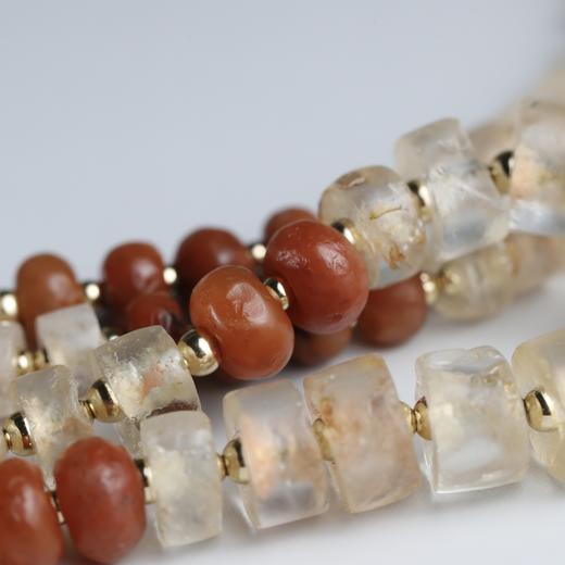 高古水晶珠 红玛瑙珠项链 - 洪艺宁古代珠宝工作室