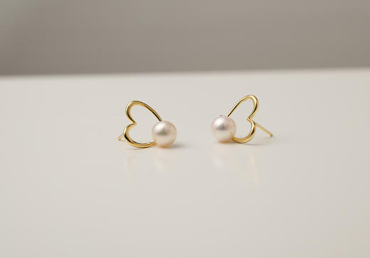 Pearl moments 明亮的心珍珠耳钉 商品图6