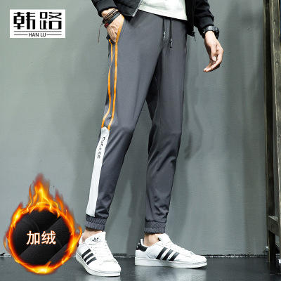 【服饰鞋包】韩路男装秋季男休闲裤新款印花小脚裤束脚运动加绒长裤子 商品图3