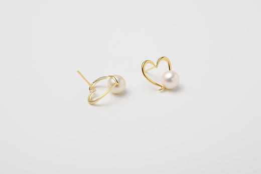 Pearl moments 明亮的心珍珠耳钉 商品图3