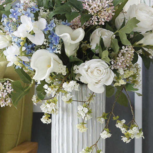 原野 自然风花艺仿真花假花套装 花瓶装饰混搭客厅酒店花艺摆件 香雪兰混搭套装 商品图4