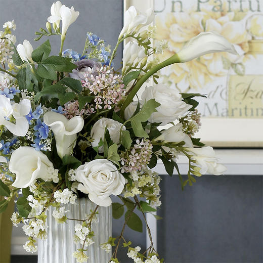 原野 自然风花艺仿真花假花套装 花瓶装饰混搭客厅酒店花艺摆件 香雪兰混搭套装 商品图3