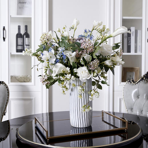 原野 自然风花艺仿真花假花套装 花瓶装饰混搭客厅酒店花艺摆件 香雪兰混搭套装 商品图0