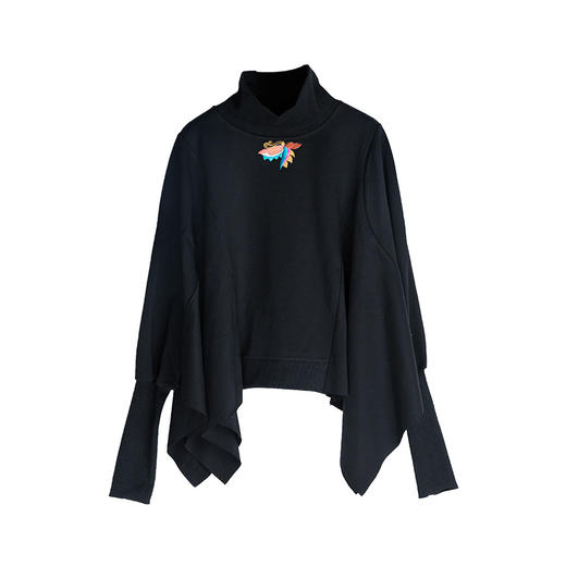 寂黑无忌绣花宽松卫衣 | 杨老师同款 |  现货加急发 商品图8