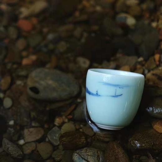 【器】只为成全一杯完美的茶汤 课植窑·水墨青花主人杯（景德镇） 商品图5
