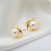 Pearl moments 星轨扁圆珠珍珠耳钉 商品缩略图4