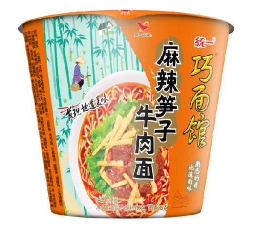 统一 巧面馆 麻辣笋子牛肉面*1件(12桶 )