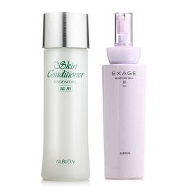 【香港直邮】日本 Albion/奥尔滨 健康水 补水保湿 330ml/ 清新活润渗透乳II 200ml 保湿型