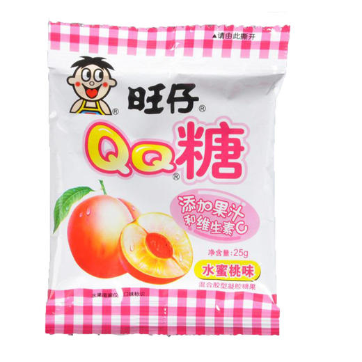 旺旺旺仔qq糖20g20包水蜜桃味