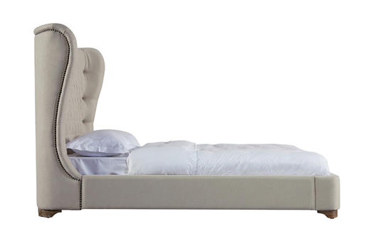 NS家居nsfurniture软包拉点铆钉双人床(白色)NSBD-7020B 商品图2