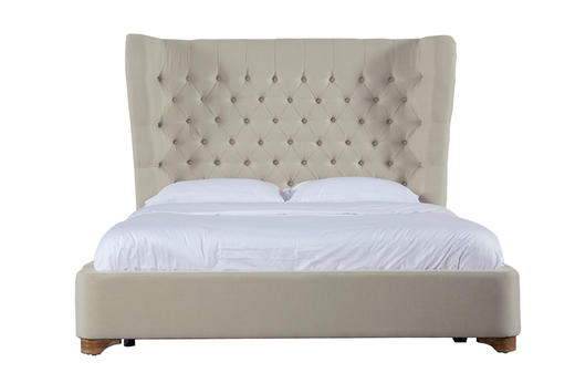 NS家居nsfurniture软包拉点铆钉双人床(白色)NSBD-7020B 商品图0