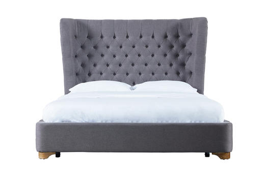 NS家居nsfurniture软包拉点铆钉双人床(灰色)NSBD-7020B-153*203*BEN-STONE 商品图0