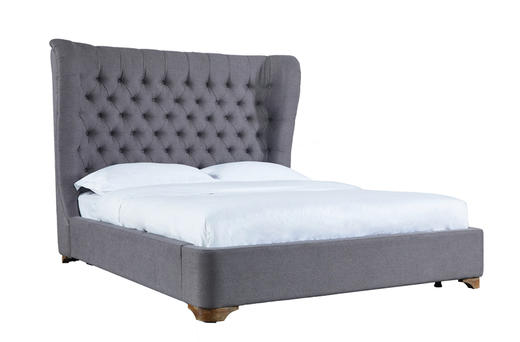 NS家居nsfurniture软包拉点铆钉双人床(灰色)NSBD-7020B-153*203*BEN-STONE 商品图1