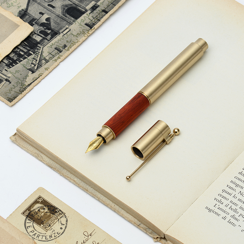 时光钢笔 | 私人定制，经典复古，黄铜实木组合出成熟气质