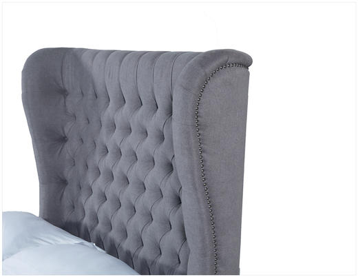 NS家居nsfurniture软包拉点铆钉双人床(灰色)NSBD-7020B-153*203*BEN-STONE 商品图4