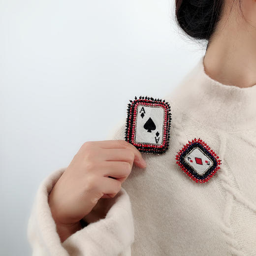 北京仓｜Celeste Mogador-Playing cards-方片A 胸针［法国设计师 ］ 商品图2
