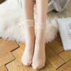 【纯色防羊绒中筒袜】新款雪地袜加厚加绒地板袜 纯色翻边中筒袜3双装 商品缩略图0