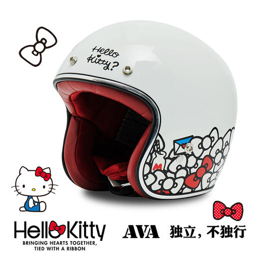 AVA&Hello Kitty联名花色头盔3/4盔半盔 商品图2