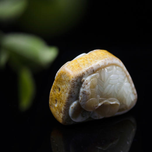 和田玉(白玉)石包玉籽料挂件--财粮满仓/代代数钱 70.856g