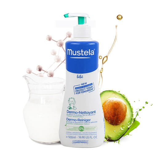 【水润沐浴】法国 Mustela 妙思乐婴儿洗发/沐浴二合一 500ml 商品图0