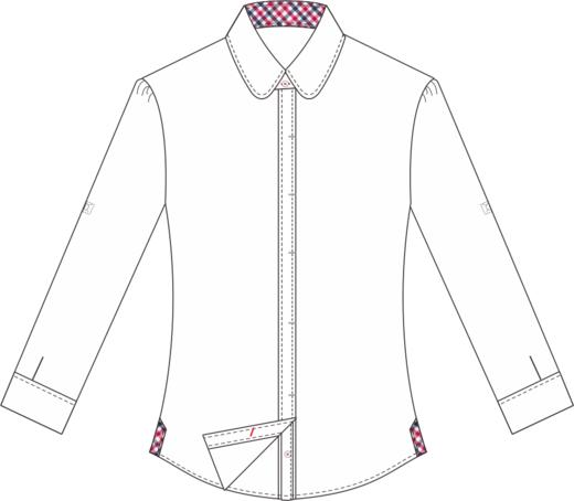 鲁迅中学-男女长袖衬衫  （温馨提醒：此衬衫不含校徽，徽标需单独购买哦~） 商品图1