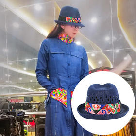 青雀冠绣花礼帽 | 杨丽萍老师同款 | 双色可选| 现货加急发 