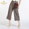乔万尼冬季裤子时尚复古休闲高腰宽松直筒九分阔腿裤女厚EB4F057 商品缩略图1