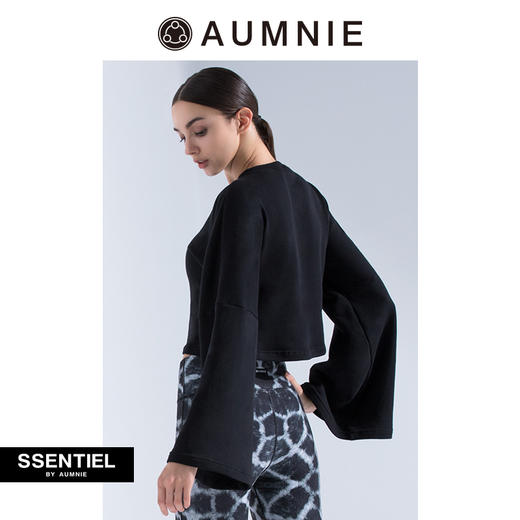 SSENTIEL by AUMNIE｜喇叭袖短款卫衣 新款秋冬基本款百搭 商品图3