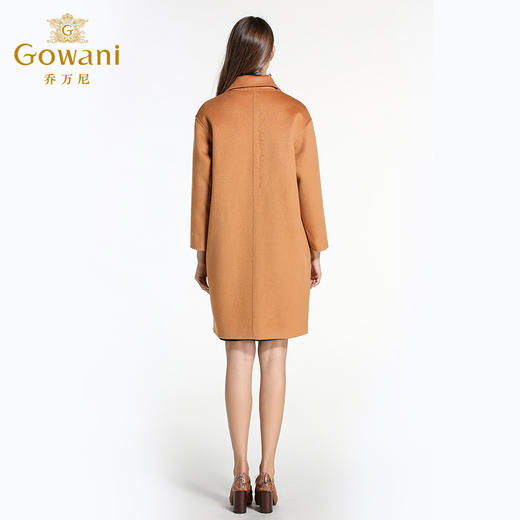 乔万尼流行外套女冬季宽松直筒西装领羊毛呢子大衣EL4A555 商品图3
