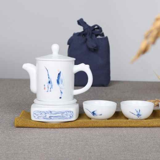 ARTEASY便携旅行功夫茶具套装含收纳袋景德镇陶瓷商务生日礼品 商品图0