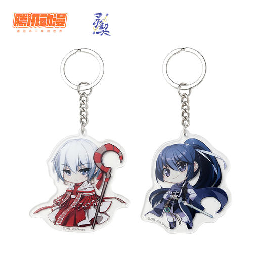 腾讯动漫官方灵契端木熙杨敬华q版钥匙扣挂件2件68cm703cm亚克力两款