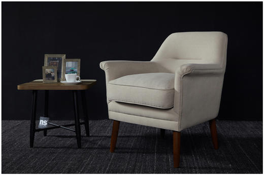 NS家居 ns furniture  软包布艺白色休闲单人沙发NSCC-2201 商品图4