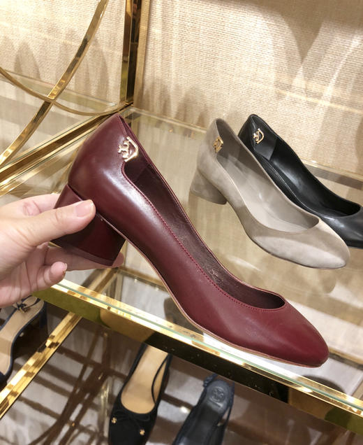 Tory burch TB奥莱小粗跟侧标女鞋 商品图2