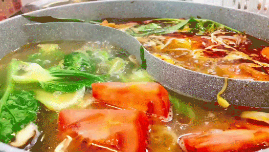 石头纪鸳鸯锅火山石不粘锅材质一体成型不串味家庭火锅必备