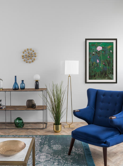 吴冠中|《红莲（一）》——综合版（油画） 商品图3