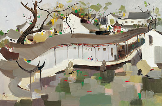 吴冠中|《苏州拙政园》——综合版（油画） 商品图1