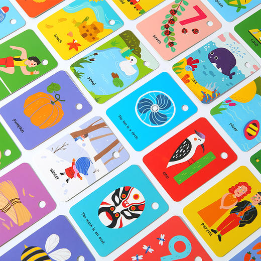 美乐儿童早教闪卡英语卡片识字3-6岁幼儿启蒙益智小学生单词卡片 - 美