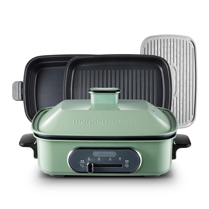 摩飞电器多功能锅料理锅 电烧烤锅 电火锅 蒸锅 家用电烤锅MR9088