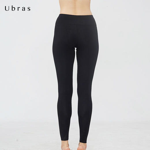 Ubras秋冬亲肤保暖含羊毛打底裤 加厚修身显瘦中高腰保暖裤女外穿 商品图2