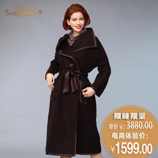 【特惠】YIQU | “冬日风姿”高级毛料大衣（绛紫）P 商品图0