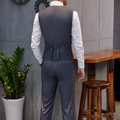 【西装男】男式西服套装三件套 男士结婚新郎伴郎商务西装套装 商品图5