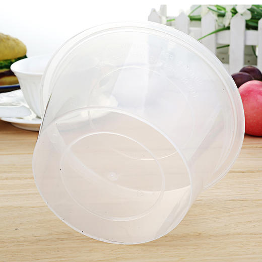 一次性圆形餐盒 透明 黑色 白色 多规格可选