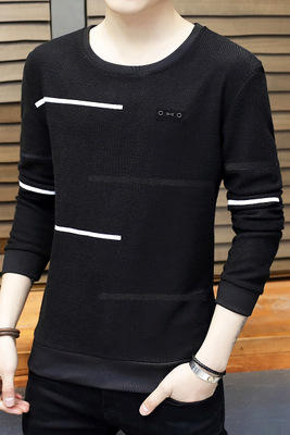 【卫衣男】秋季男式长袖t恤新款韩版圆领休闲卫衣男修身打底衣男装潮 商品图9